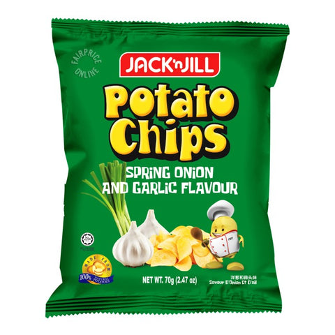Jack & Jill Potato Chips - Spring Onion & Garlic 70G