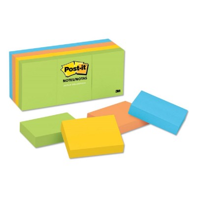 3M Post it Pad 653AU Ultra Colour Notes 1.5 x 2"  12's