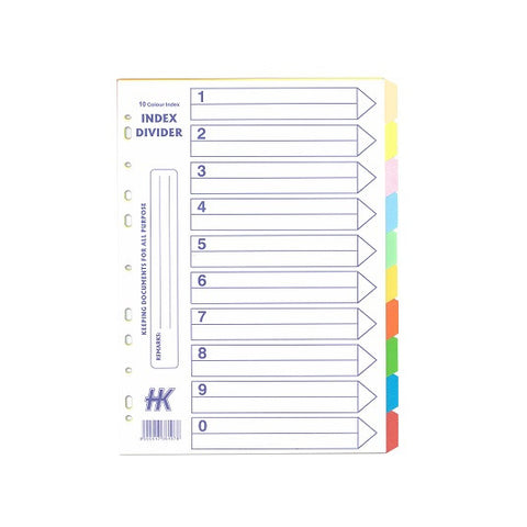 Divider Paper 10 Color - Soca Computer Accessories Supplies