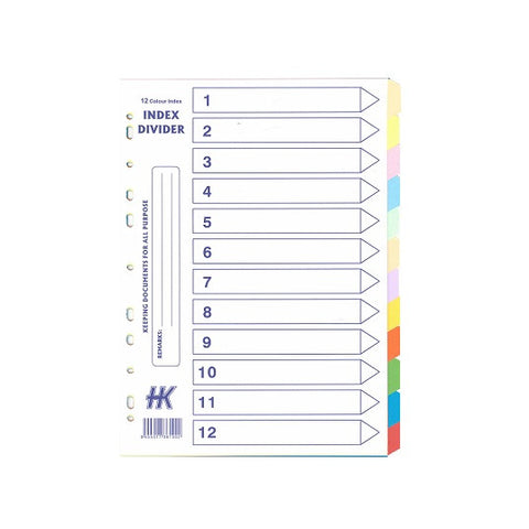 Divider Paper 12 Color - Soca Computer Accessories Supplies