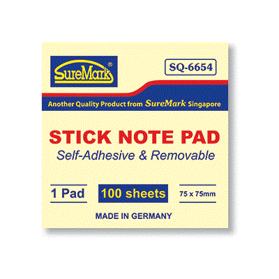Suremark Post It Pad 3 X 3" SQ6654
