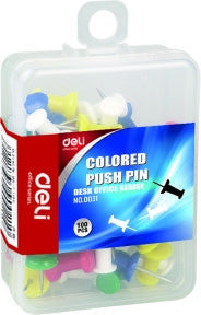 Deli Push Pin 100pcs - Soca Computer Accessories Supplies