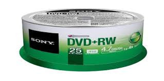 Sony DVD-RW 25's per spindle - Soca Computer Accessories Supplies