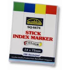 Suremark Index Marker Paper  Colour SQ6674 4's - Soca Computer Accessories Supplies
